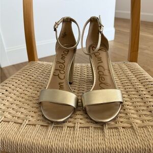Sam Edelman Gold Ankle Strap Sandals